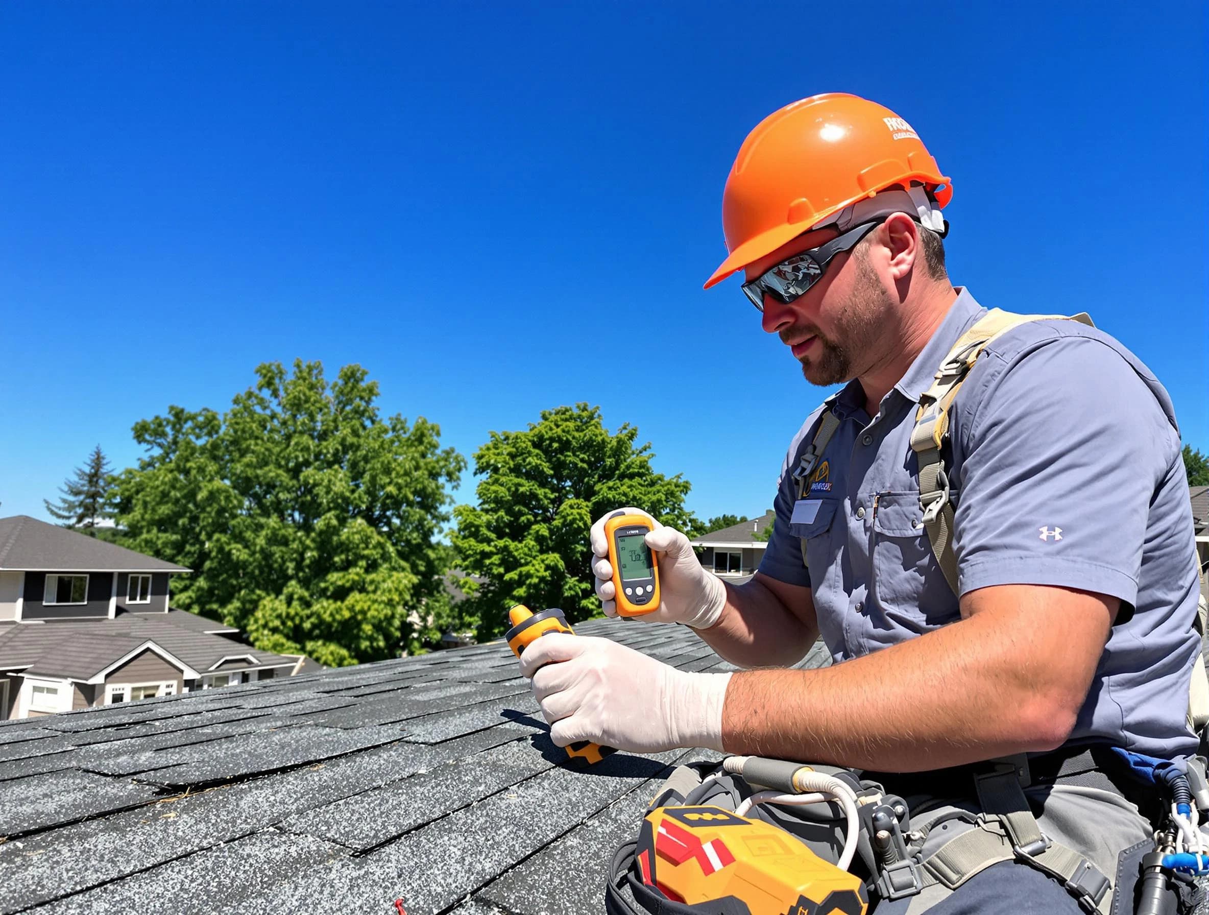 Warrensville Heights Roofing Company conducting a roof inspection in Warrensville Heights, OH